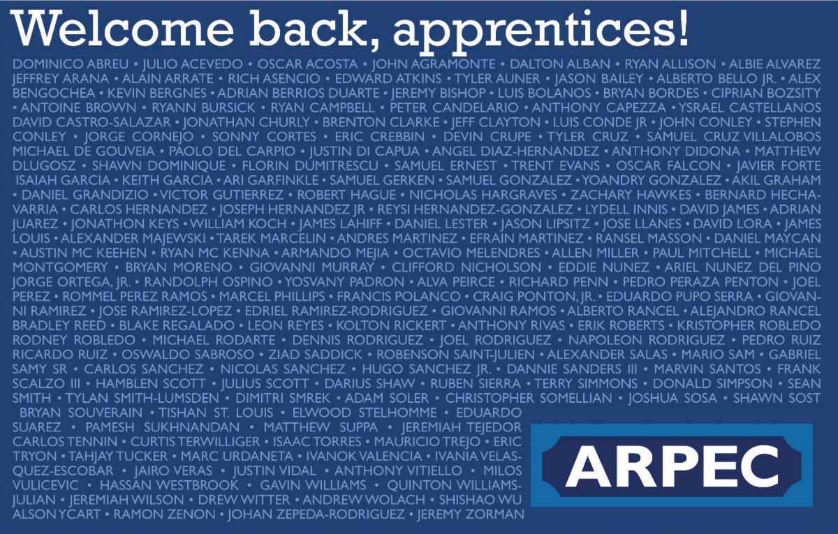 MCAsfla's tweet image. We just want to officially welcome the apprentices of @ArpecSchool back to a new school year.  Make it a great year!!

#mcasfla #arpec725 #ARPEC #lu725