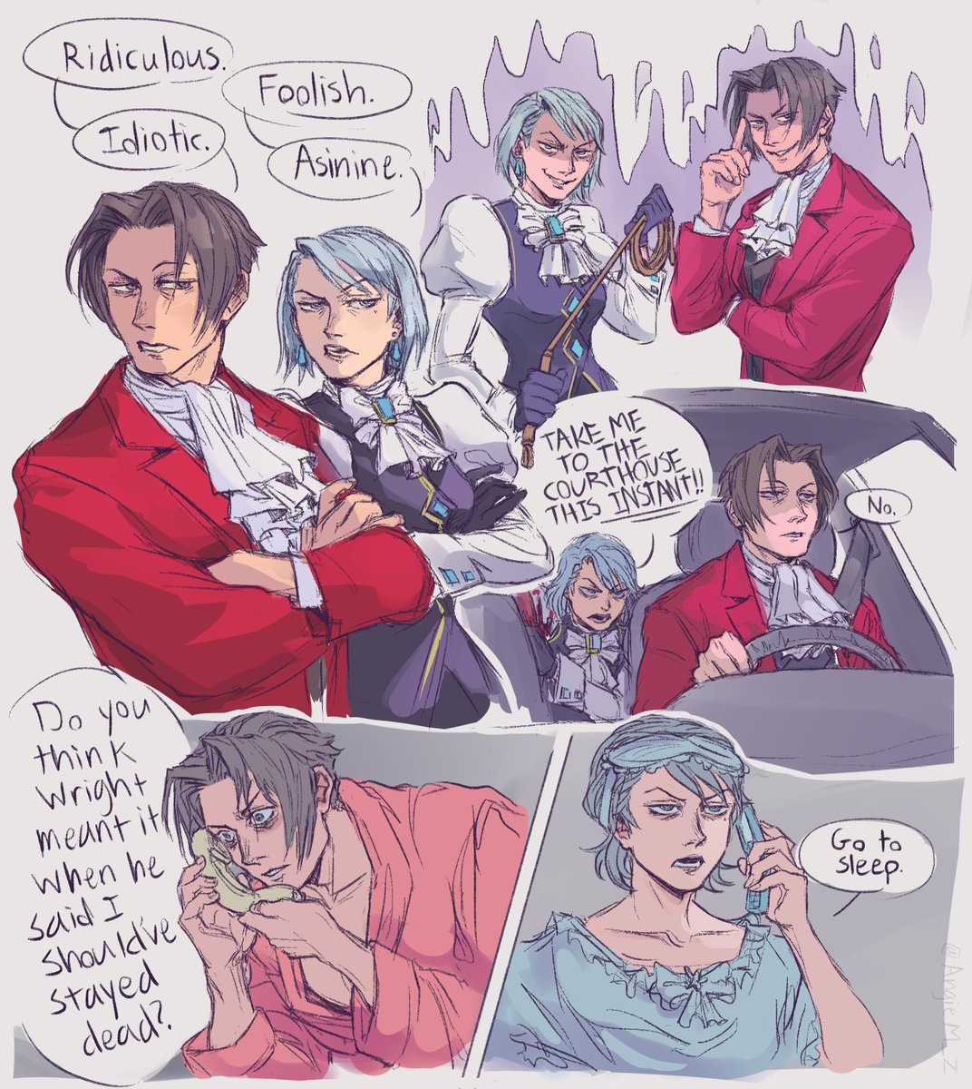 The Von Karma siblings #AceAttorney