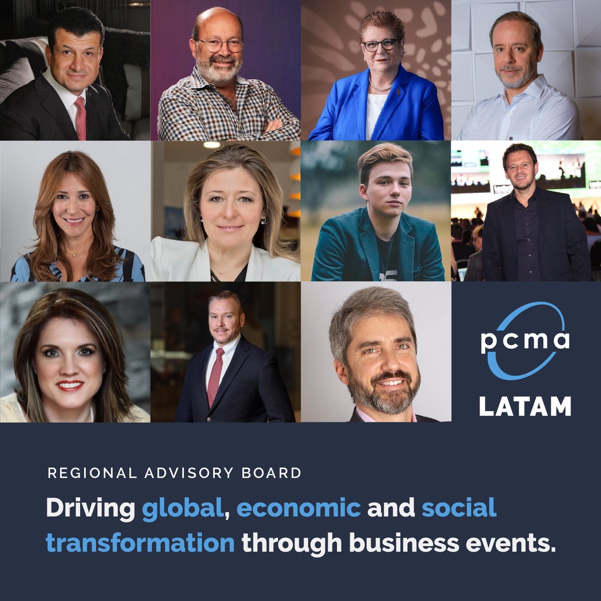 PCMA Latin America (LATAM) announced the 2022 Regional Advisory Board comprised of 10 members who will act as regional-local ambassadors to amplify the voice and presence of PCMA within the Latin America region. 👏 👏 👏 #PCMA #PCMALATAM