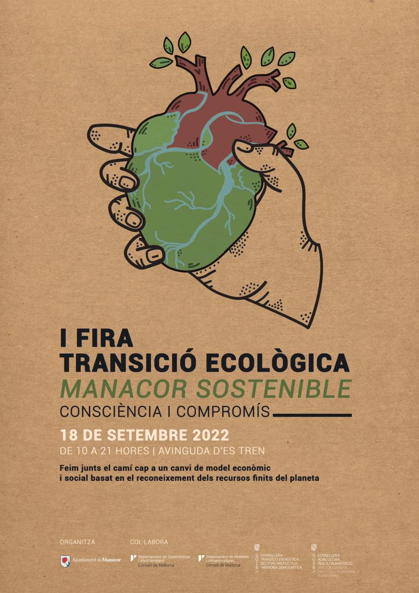 La transició energètica i la sostenibilitat han d'arribar a tothom i per a això fa falta conscienciar a la ciutadania fins i tot a peu de carrer.
Imprescindibles fires pioneres com la que organitza el nostre regidor <a href="/CarlesGrimalt/">Carles Grimalt</a> aquest diumenge a #Manacor.
