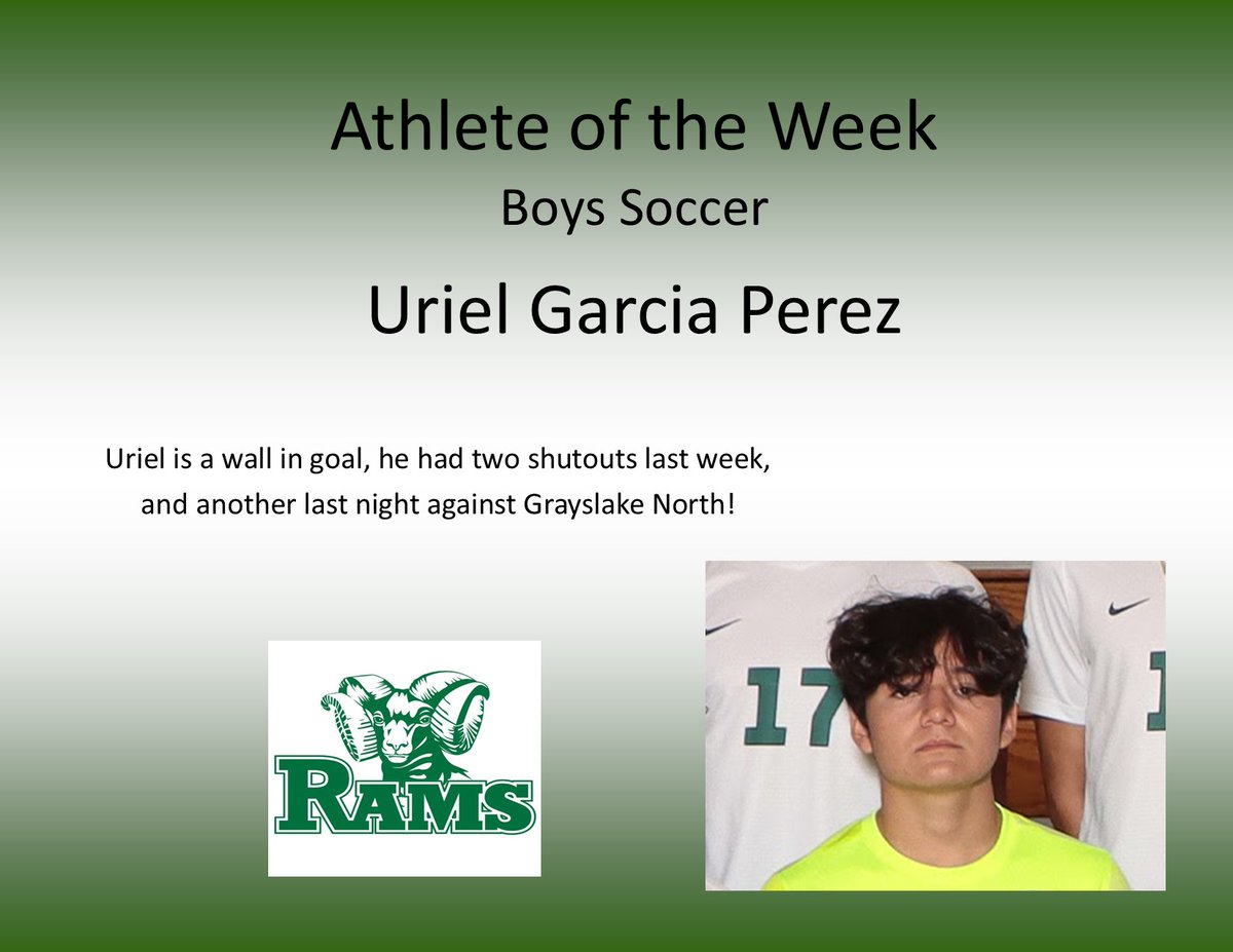 Congratulations to Athletes of the Week: Uriel Garcia Perez & Sophia Schleg! #Ramily @coachandersson1 @gchstennis1