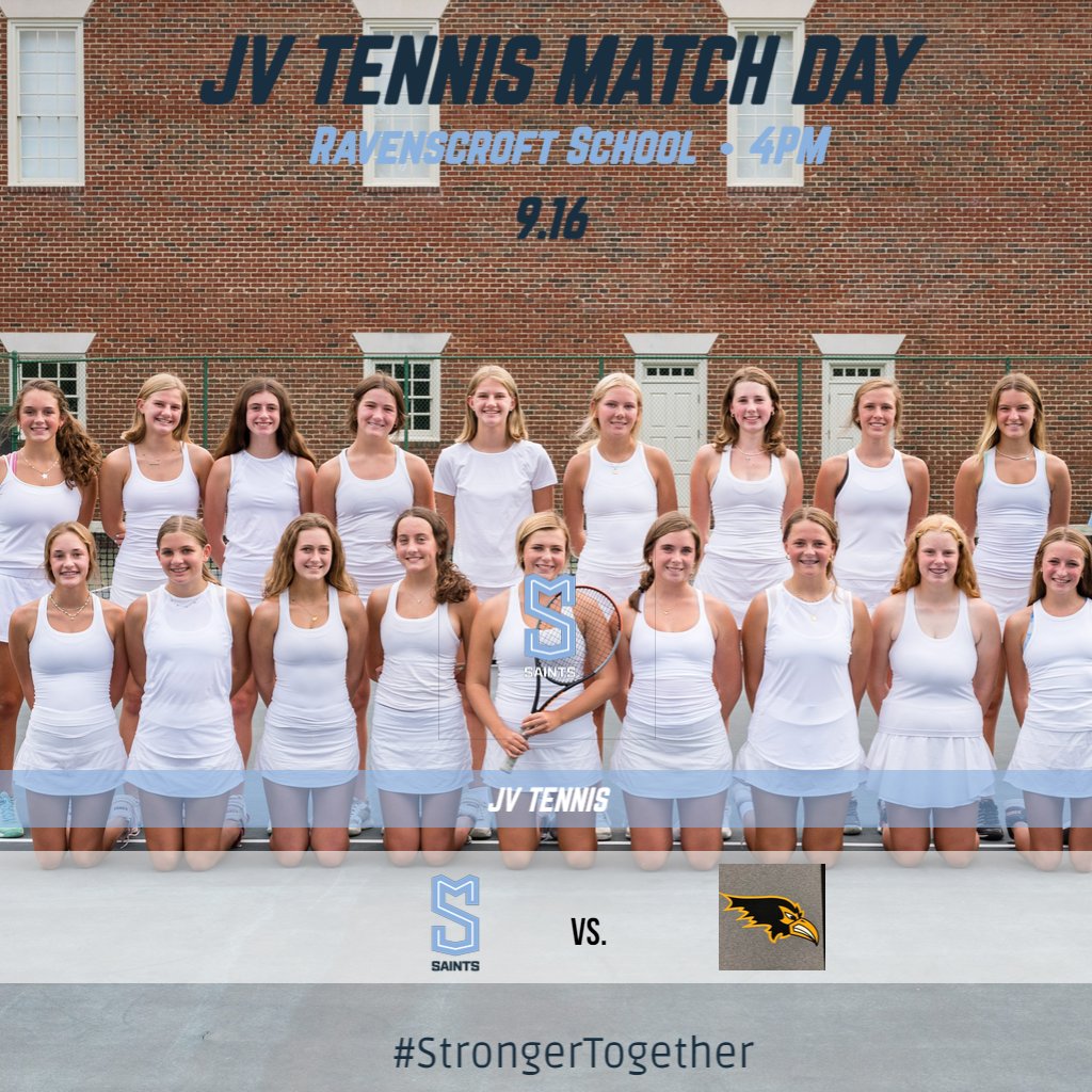 SMSAthleticsNC's tweet photo. Closing out their week, JV Tennis heads down the road to Ravenscroft School for a 4PM start to their Match! Good luck today! #StrongerTogether #GoSaints #GreatestYear https://t.co/YdSOwEu5Vo
