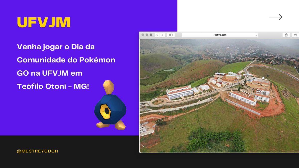 mestreyodoh's tweet photo. 📌 • Venha jogar o Dia da Comunidade do Pokémon GO na UFVJM em Teófilo Otoni - MG!
⠀⠀⠀⠀⠀⠀⠀⠀⠀
Confira todos os detalhes nas imagens!
⠀⠀⠀⠀⠀⠀⠀⠀⠀
• #PokemonGO #PokemonGOBrasil #PokemonGOMG #PokemonGOTO #PokemonGOCommunityDay #CommunityDay #MeetYouOutThere https://t.co/LhF3AUAAor