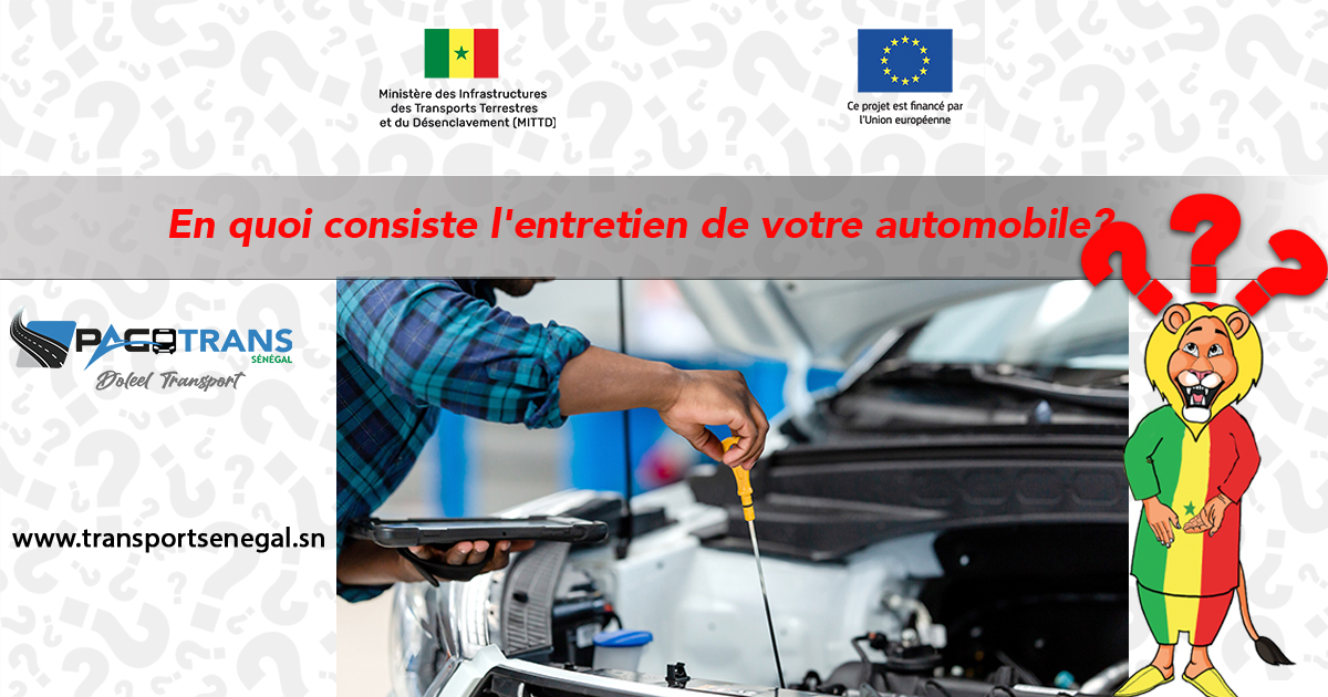 pagotrans's tweet photo. Saviez-vous que l'entretien de votre automobile consiste également à...
-> vérifier les freins
-> vérifier les phares
-> vérifier les liquides (huile...)
-> vérifier l'état de la batterie ?

#Sénégal #Transport #Education #Protection #Piéton #Sécurité #Routière #Sensibiliser https://t.co/sOxLKLY9pz