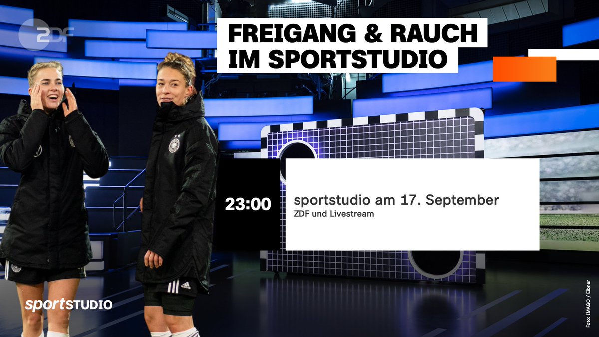 sportstudio's tweet photo. Wir freuen uns auf Laura Freigang und Felicitas Rauch morgen im #sportstudio! #bundesliga #dfbfrauen #Fussball @DFB_Frauen @VfL_Frauen @EintrachtFrauen https://t.co/KglNpkphYO