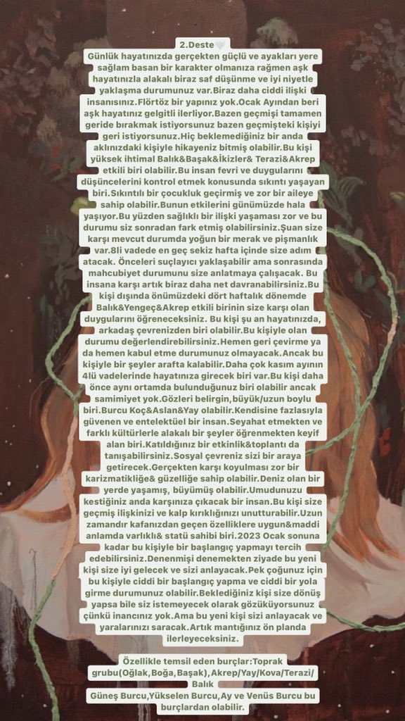 Desteler ve Yorumları✨
Kolektif bir açılım olduğu için hepsinin herkese tam anlamıyla uyması mümkün değil.Umarım hepinize şifa olur.Yorumlarınızı ve dönüşlerinizi bekliyorum🤍