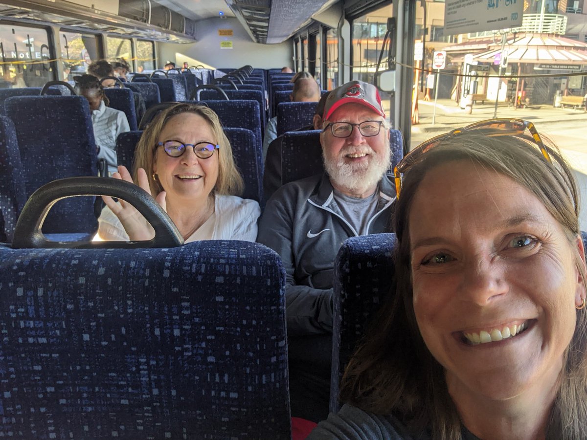When you land on the same bus as <a href="/jane_brautigam/">Jane Brautigam</a>, the conference is destined to be ah-mazing!! #icma2022 bound! <a href="/ICMA/">ICMA</a>