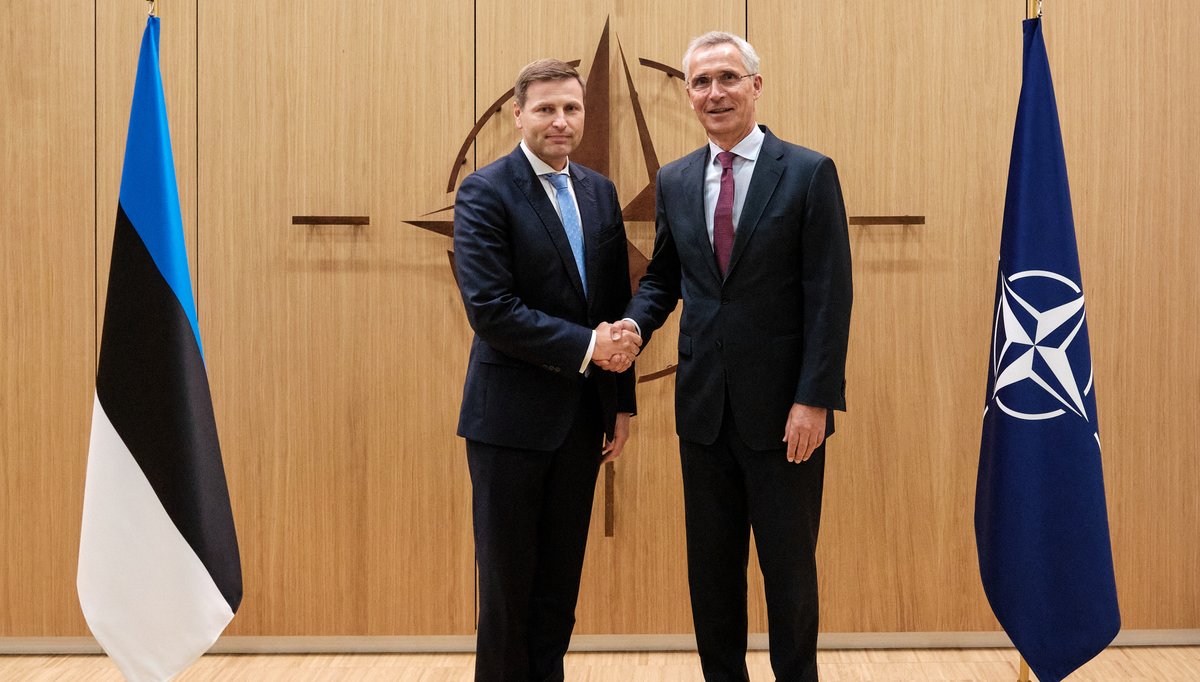 Great meeting with DefMin @HPevkur and @NATO 
SecGen @jensstoltenberg today - both agreed that the swift implementation of Madrid decisions is important for regional security along the eastern flank of NATO.
