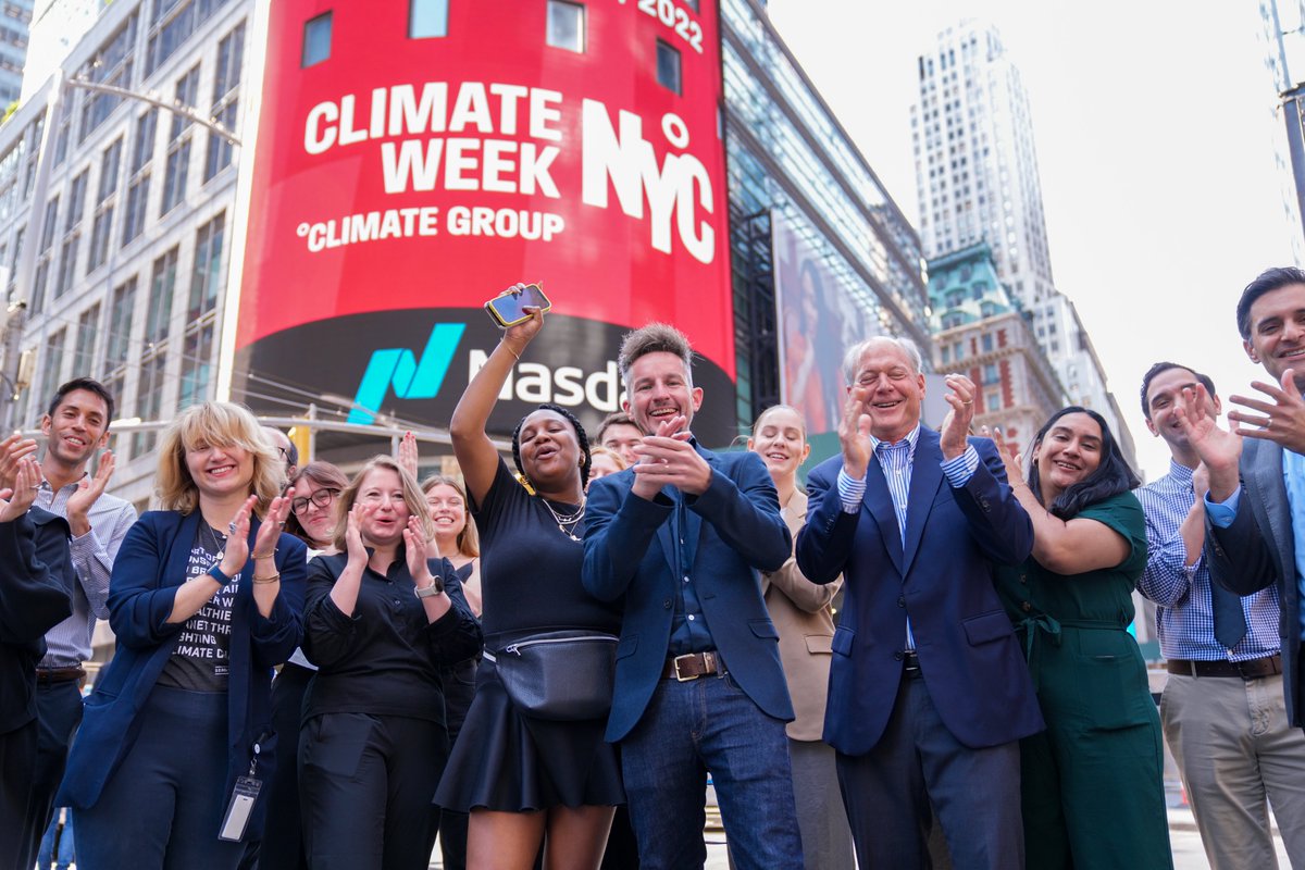 NasdaqExchange's tweet image. Ahead of its 14th year @ClimateGroup joins us in honor of #ClimateWeekNYC which brings together influential leaders in climate action. Follow along with @Nasdaq as we'll be amplifying stories of leaders &amp;amp; partners advancing climate transparency though tech, finance &amp;amp; leadership.