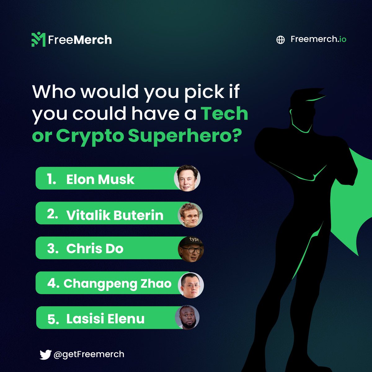AncorraHQ's tweet photo. Do you know any of these amazing people?
Which one would you choose as your tech super hero?
#freemerch #getfreemerch #giveaway #techsuperhero #web3 https://t.co/w55ke4AUzj