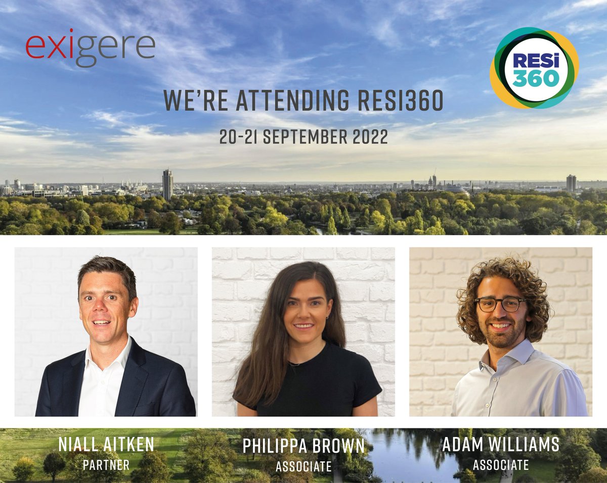 It’s the first ever RESi360 conference next week, taking place at the Royal Lancaster London. Partner Niall Aitken, and associates Philippa Brown and Adam Williams will be there – if you’d like to catch up, please get in touch.

#RESi360 #RESIcon #housing #residentialrealestate
