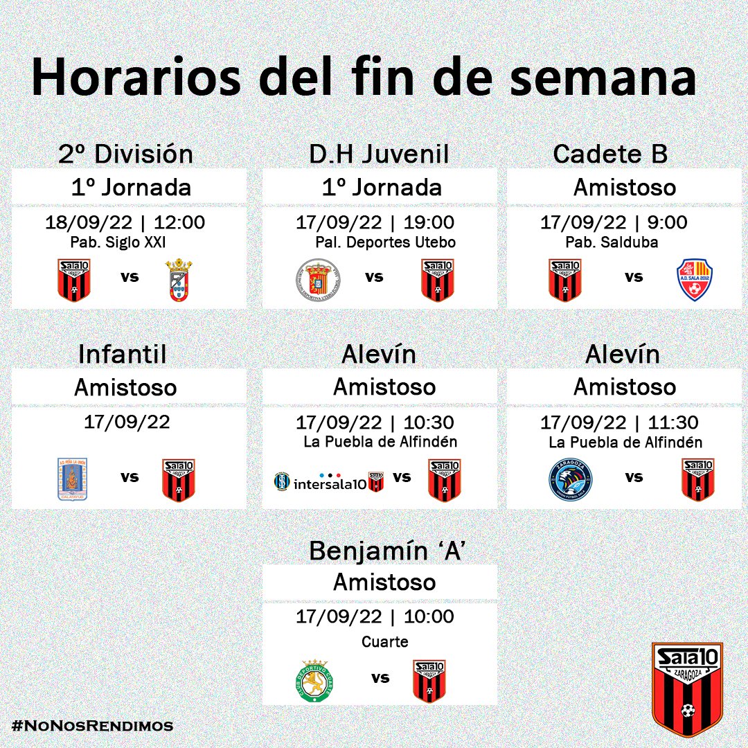 WanapixSala10's tweet photo. Este fin de semana no solo comienza la temporada el primer equipo, también lo hace el D.H. Juvenil. 

💪Además una parte de nuestros equipos base juegan amistosos para preparar la temporada 

¡¡Mucha suerte a todos!!

#NoNosRendimos https://t.co/vGPRRxNYIg