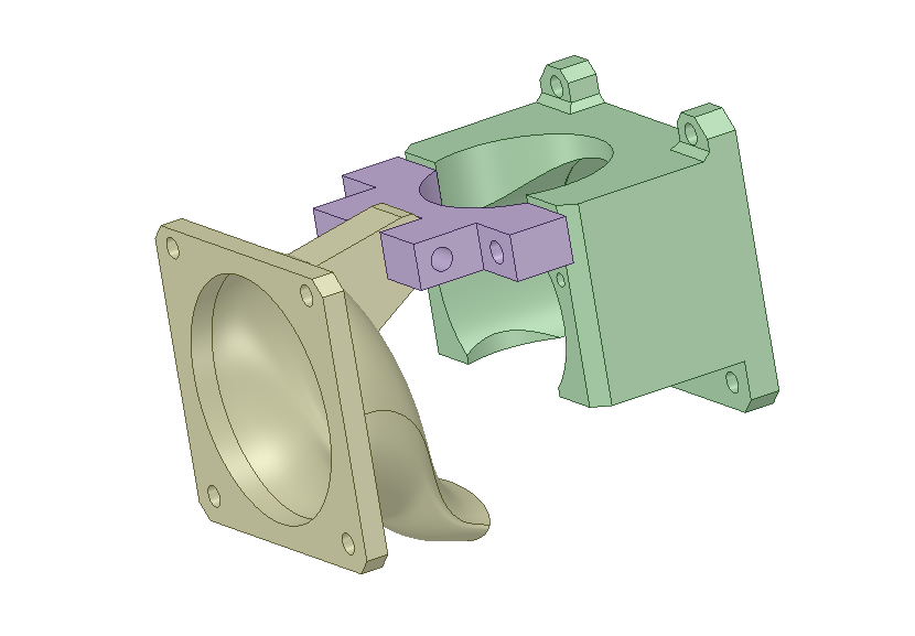 wcinp's tweet photo. 3Dプリンタの調子が悪くなりやっと復旧しました^^
復旧作業中にフィラメントファンのフード部分を溶かしてしまったorz
曲線部分が多くて設計が面倒かと思いきやDSMechのブレンド機能で簡単に作成できました^^
https://t.co/YMtZuLXuYf
#3Dプリンター #フィラメントファンフード #DSMech https://t.co/LsorvCd3MF