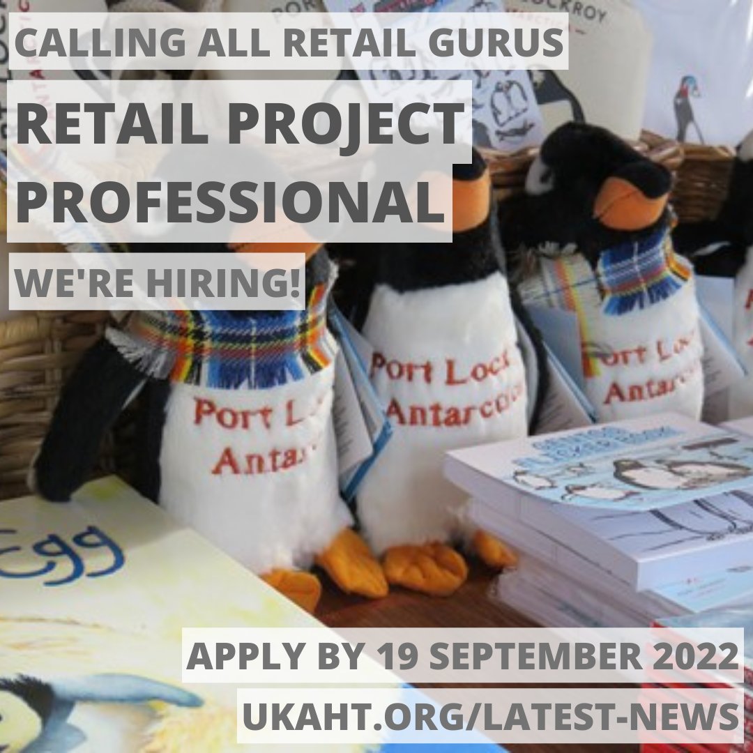 We're looking for an experienced retail specialist to review, develop and implement our retail offering both for our shop in Antarctica and especially our online store. Apply by Monday! ukaht.org/latest-news/20… #Retailjobs #Antarctica #CharityJobs #Flexible