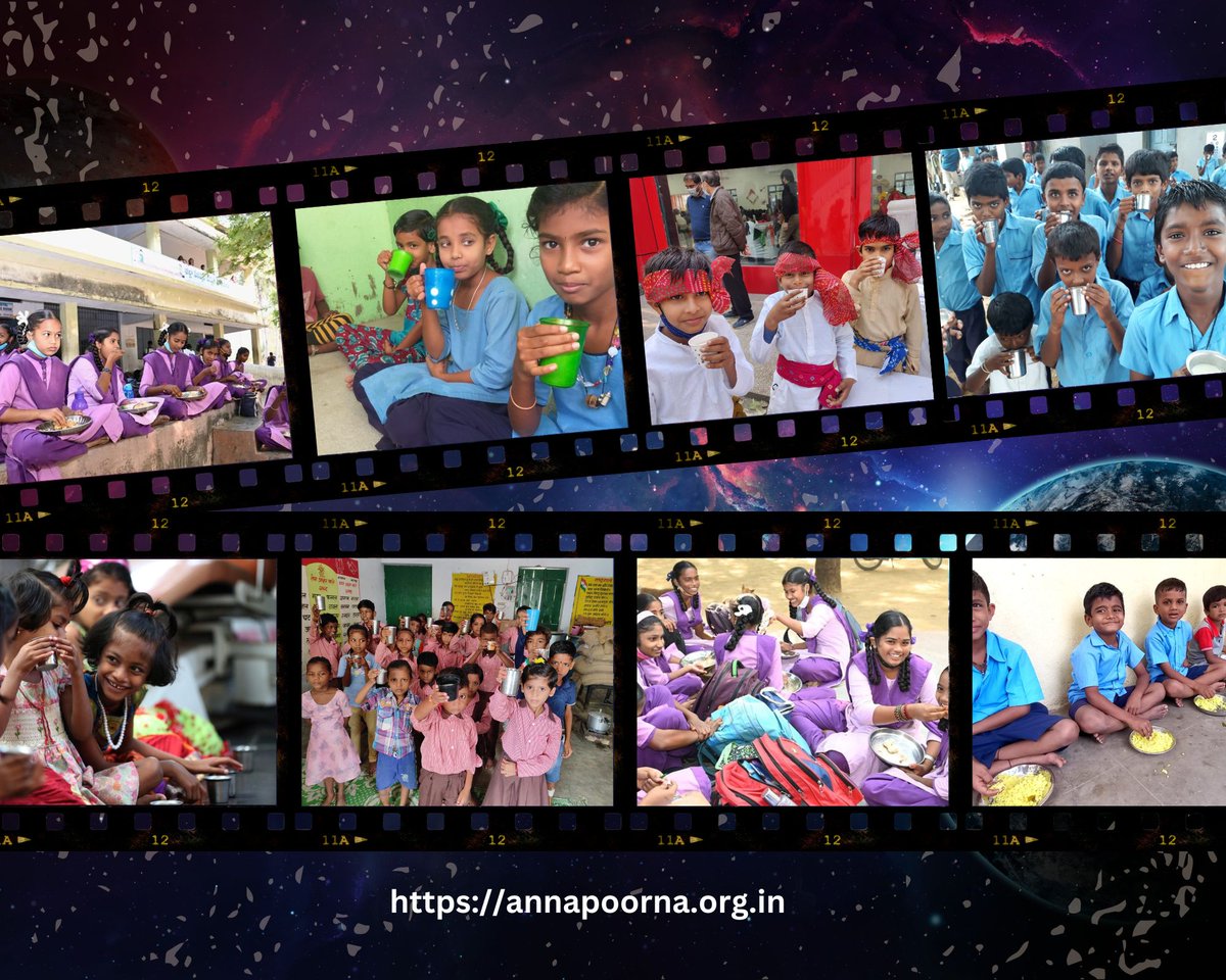 annapoornatrust's tweet image. The glow on their faces is our motivation! As we go on expanding our program for more children across the country, we come across excited children who are joyous because someone is caring for them, and giving them the nutrition that helps them in better learning and development.