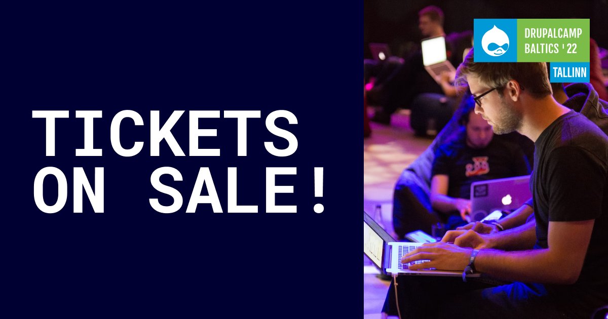 📣 It’s less than a month to go until DrupalCamp Baltics will take place in Tallinn!🤩
Tickets are on sale now! 👉 fienta.com/drupalcamp-bal…