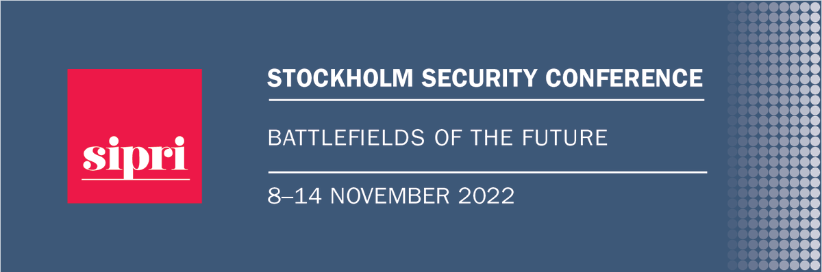 The seventh annual Stockholm Security Conference will convene from 8–14 November. The theme for the 2022 #SthlmSecCon is ‘Trends of Conflict and Warfare in the 21st Century: Effects and Impact of the War in Ukraine’. Read more and stay tuned for updates ➡️bit.ly/3qJPzTX