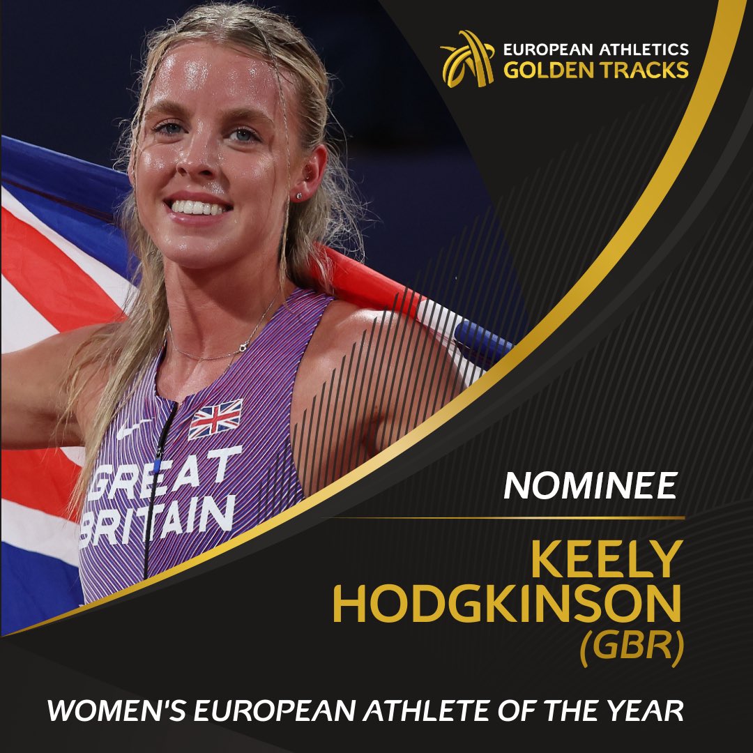 RT to vote for Keely Hodgkinson! 🇬🇧 🥇 European 800m champion 🥈 World silver medallist 🗳 Voting closes on Friday 30 September. #GoldenTracks