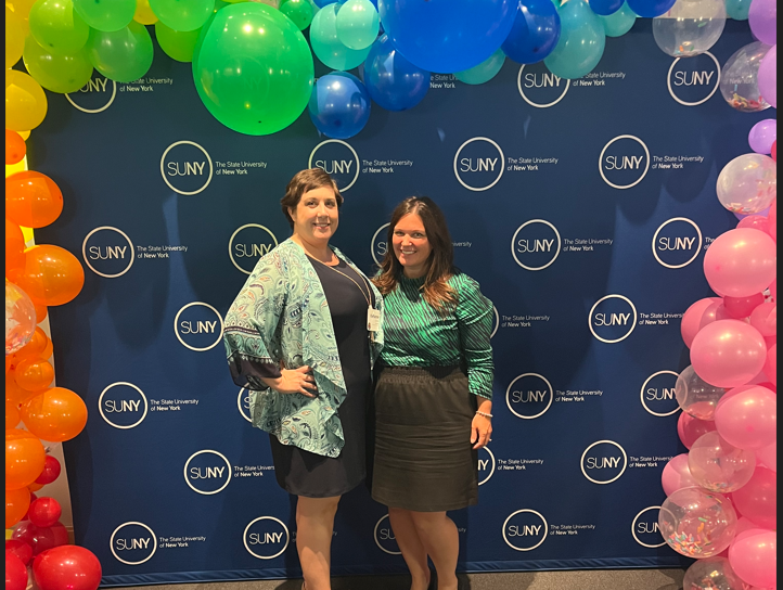 SUNYSCI's tweet photo. SUNY SPECTRUM 2022 has been amazing! Thanks for visiting our table! Great to connect with colleagues and learn from great presenters such as the SUNY OGC Student Affairs legal team! #SUNYSPECTRUM https://t.co/Ih0nkq6EeX