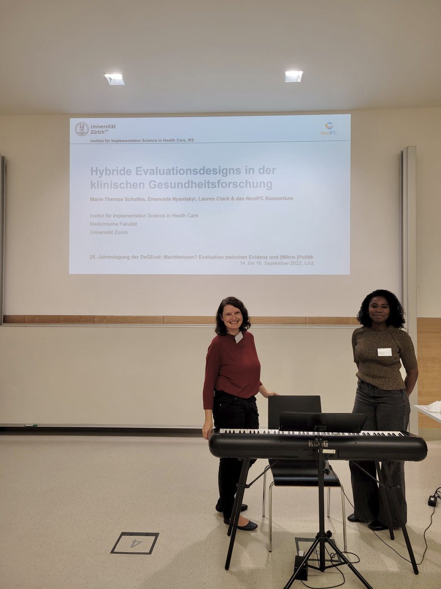 Marie-Therese Schultes (@mt_schultes) on Twitter photo Hybrid designs in #ImpSci sound good to us at <a href="/IfIS_UZH/">Institute for Implementation Science in HealthCare</a> 😊! Really enjoyed this talk and discussions with an engaged audience with <a href="/ElaNyantakyi/">Ela Nyantakyi</a> at the Society for Evaluation’s conference in Linz! Hybrid designs in #ImpSci sound good to us at <a href="/IfIS_UZH/">Institute for Implementation Science in HealthCare</a> 😊! Really enjoyed this talk and discussions with an engaged audience with <a href="/ElaNyantakyi/">Ela Nyantakyi</a> at the Society for Evaluation’s conference in Linz!