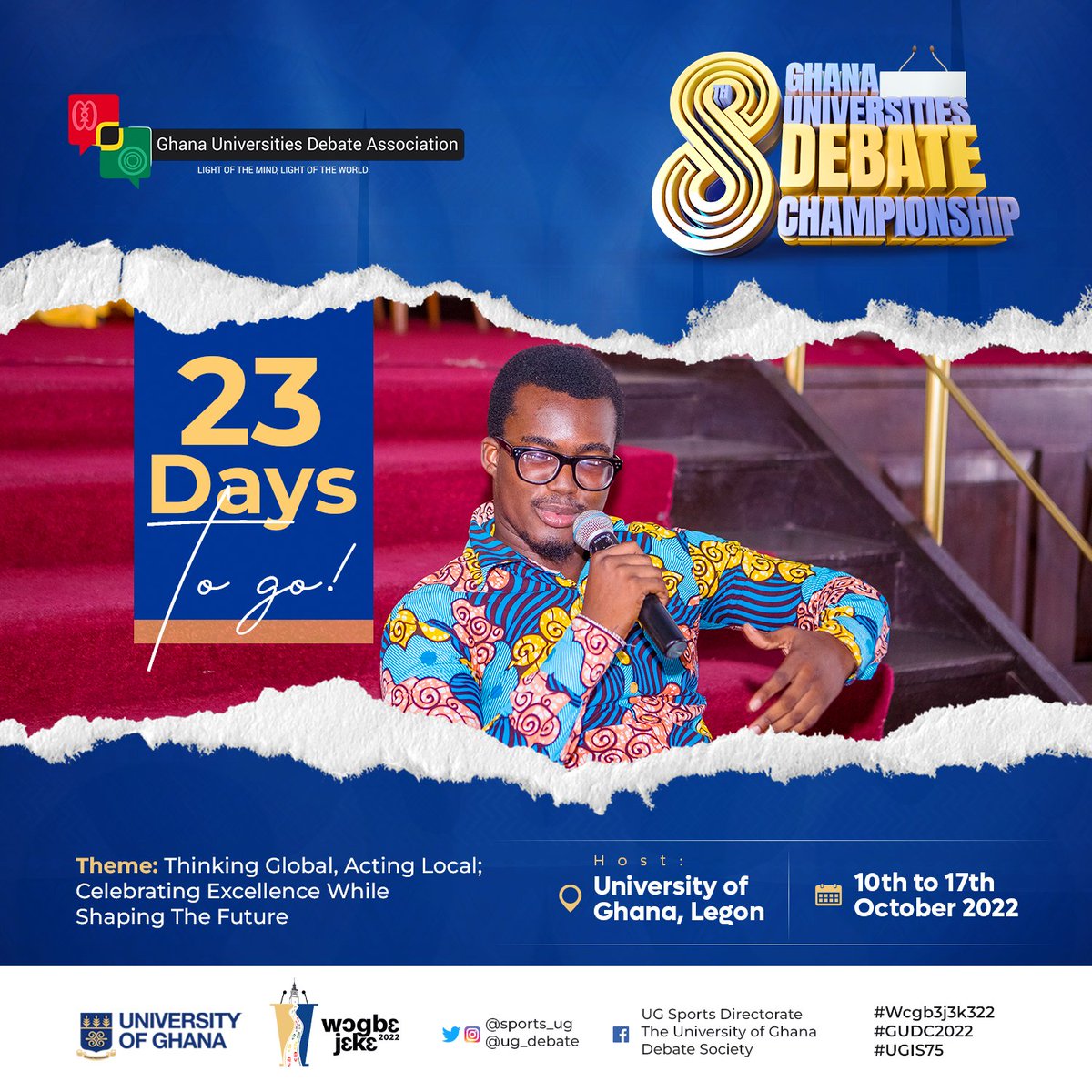 sports_ug's tweet photo. 23 days more to go! Are you ready?
#GUDC22
#WษgbษJษkษ22
#ItIsComingHome
#UGIS75
#ugdebates https://t.co/JCJzy7pl6X