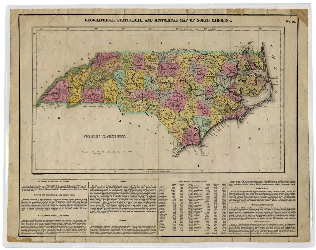 We like old maps and we cannot lie!
Many changes in NC cartography over the past 200 years. 100 counties today, 62 in 1822; revised spellings (Pittsborough to Pittsboro); disappearance of place names on earlier NC maps--i.e. Haywoodsboro, Tindalsville.
go.unc.edu/map1821
