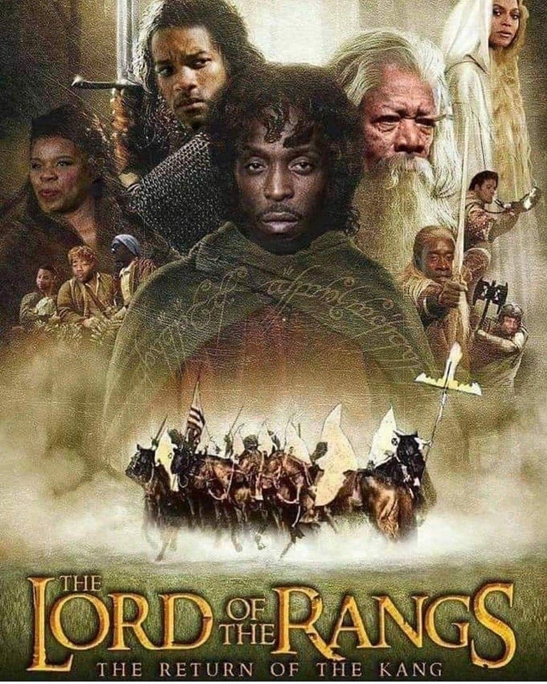UzamakiJ's tweet photo. If white people don't stop acting up we will remake LOTR and I would honestly watch the hell out of this movie and they better make it the EXTENDED CUT. https://t.co/hFT2bMj5fi