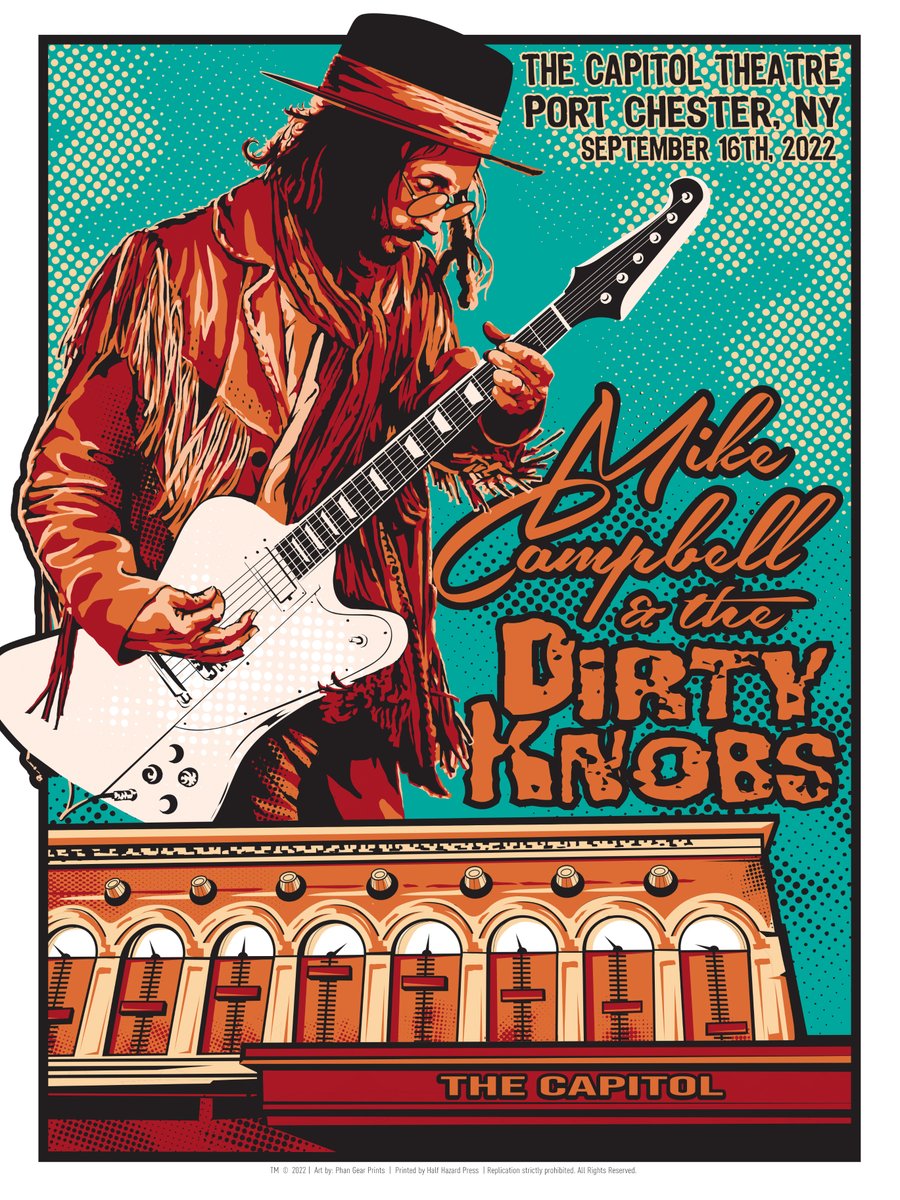 💥 TONIGHT! 💥 @MikeCampbellHQ  & The Dirty Knobs play New York's Original Rock Palace! Be sure to grab the limited edition poster by phan gear prints! Grab your tickets now and get ready for a can't-miss show-->> bit.ly/3TNUoZV Doors: 6:30PM // Start: 8PM
