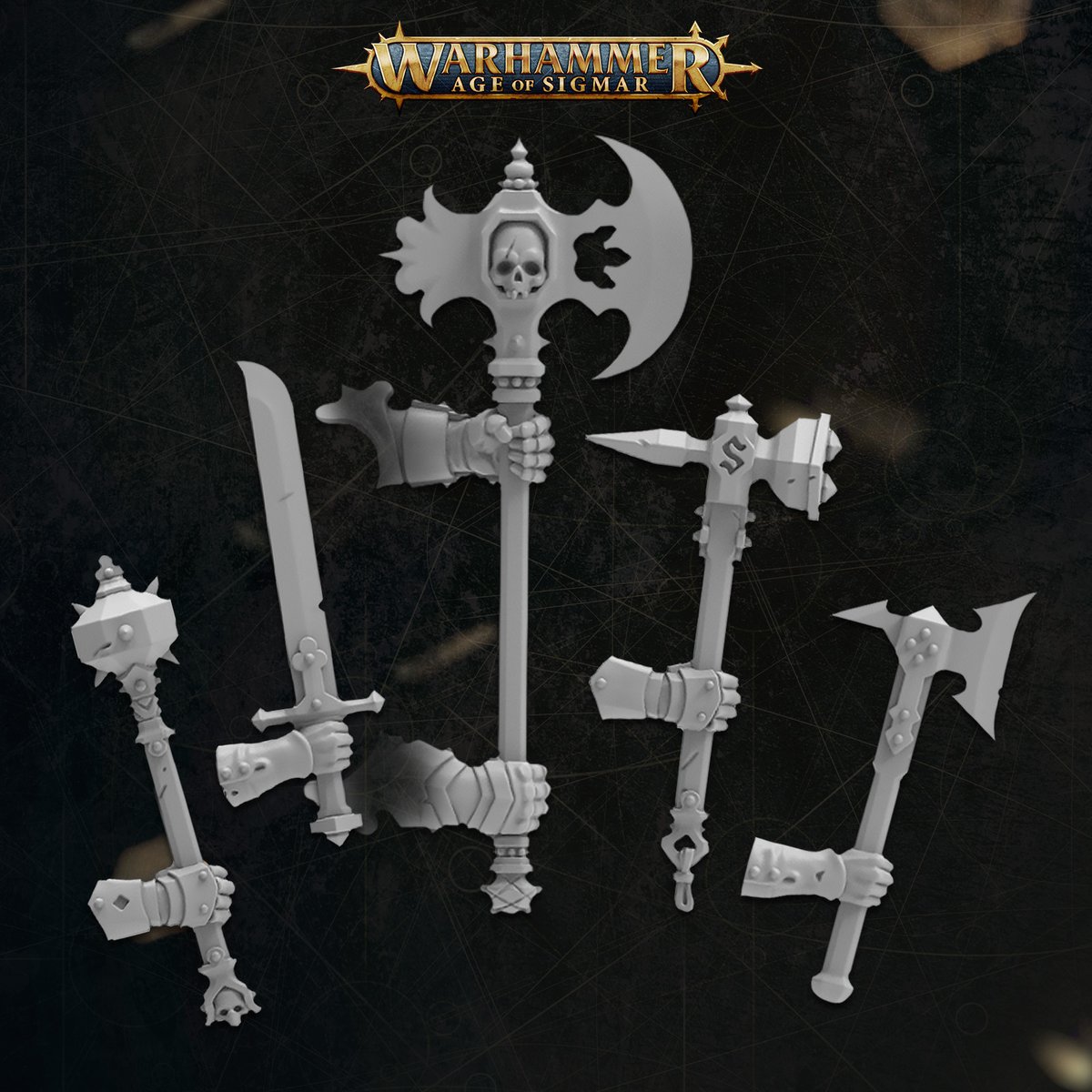 The studio have been hard at work on the new Cities of Sigmar range – get a first look at some of their weaponry. bit.ly/3qGyF8M  

#WarhammerCommunity