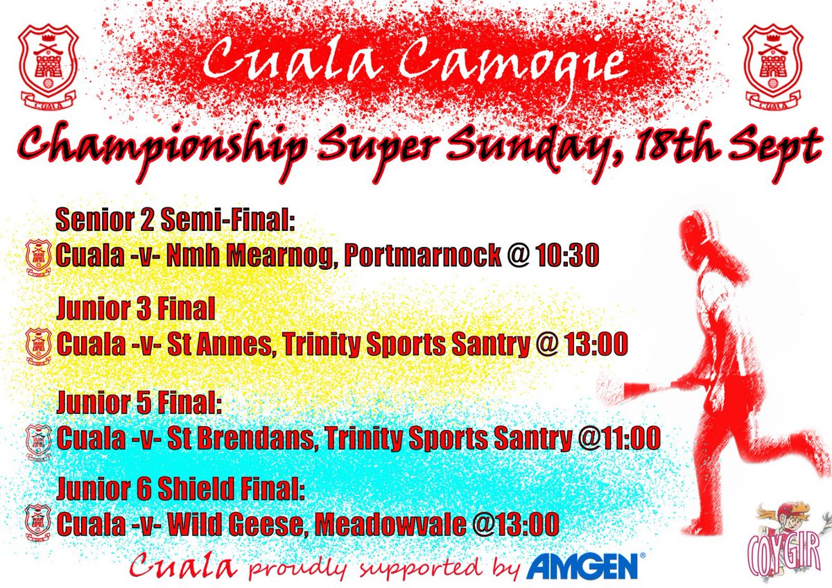 CualaCLG's tweet photo. Itโs a massive weekend for the club!
The football takes center stage on Saturday followed by an exciting day of Camogie on Sunday.
Make sure to get out this weekend and support our players!
#BackingCuala https://t.co/ZxWNgtriiV