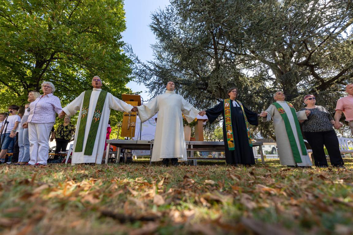 Oikoumene's tweet photo. World’s churches converge on Germany city of Karlsruhe to pray and act #WCCassembly https://t.co/FiwEpvsp5u https://t.co/fidE1jLafJ