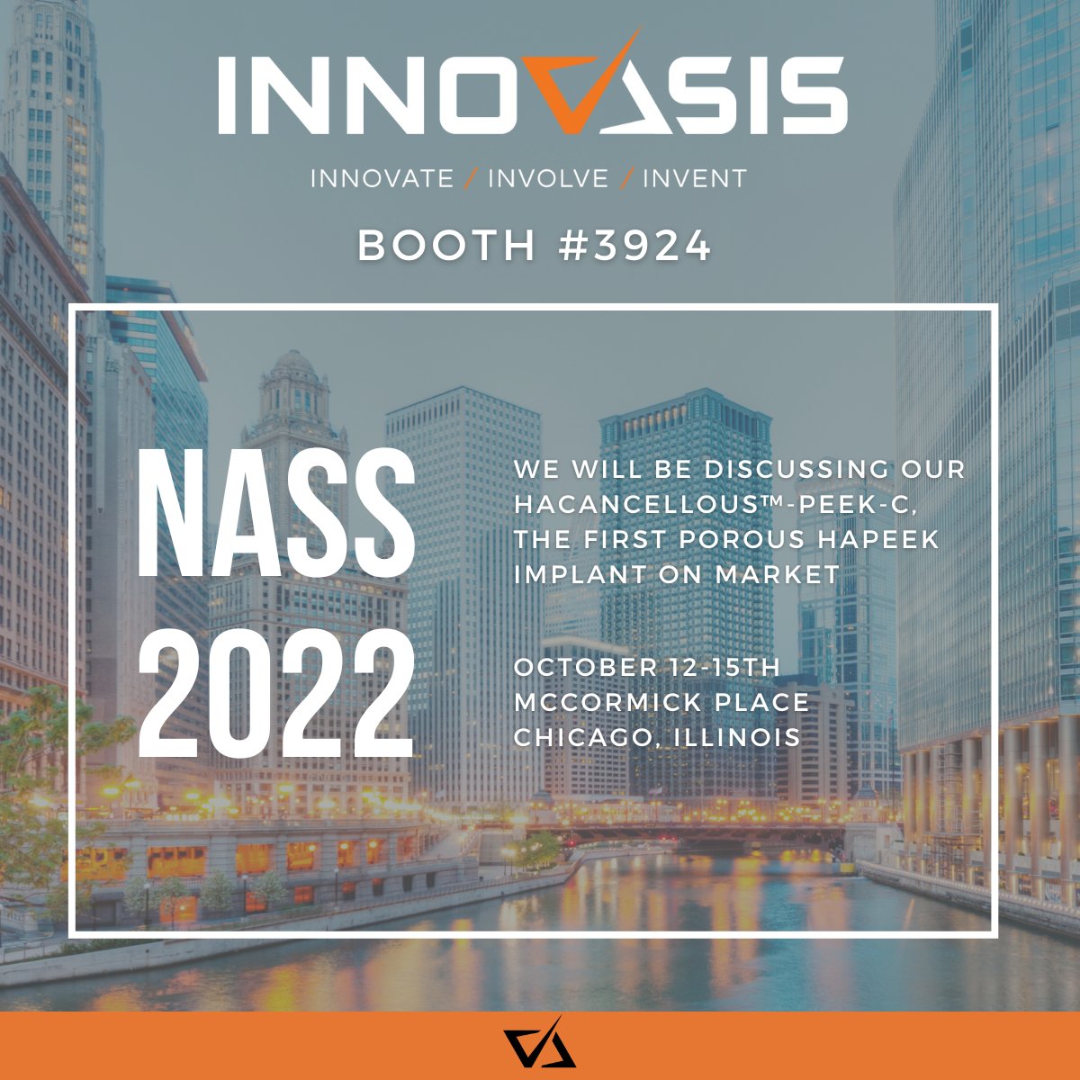 innovasis's tweet photo. Innovasis will be exhibiting at NASS in October, at booth 3924. We are excited to showcase our new bioactive technology, the first of its kind porous hydroxyapatite PEEK.

We'll be looking forward to seeing you there!

#HAPEEK #Bioactivetechnologyleader #NASS #Spine #porousHAPEEK https://t.co/tTcNvYTrbm