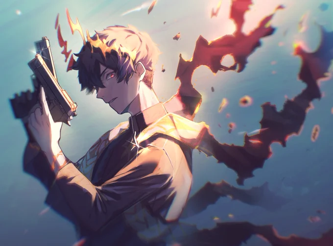 #自創作男子イラストフェス01 大体男キャラ中心で描いてます!角とか生やしがちです 