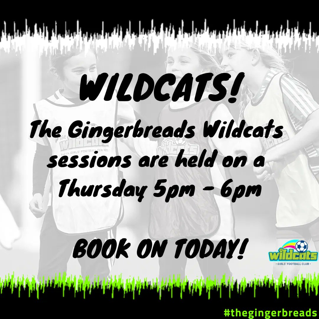 granthamtownfc's tweet photo. 𝙒𝙄𝙇𝘿𝘾𝘼𝙏𝙎 

#thegingerbreads Wildcats sessions are held on a Thursday 5pm - 6pm

Join them for their next one on Thursday 5pm - 6pm, book your place below ⬇️
https://t.co/OlBMoy1fqK https://t.co/603YzAIKVy