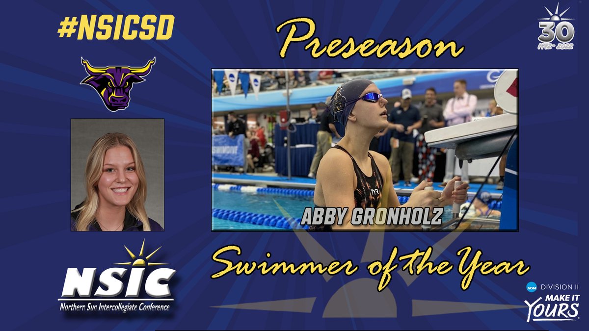 Congrats to #NSICSD Preseason Swimmer of the Year; Abby Gronholz of <a href="/MinnStAthletics/">Minn. St. Athletics</a> 
  
Full Release at: northernsun.org/news/2022/9/14…