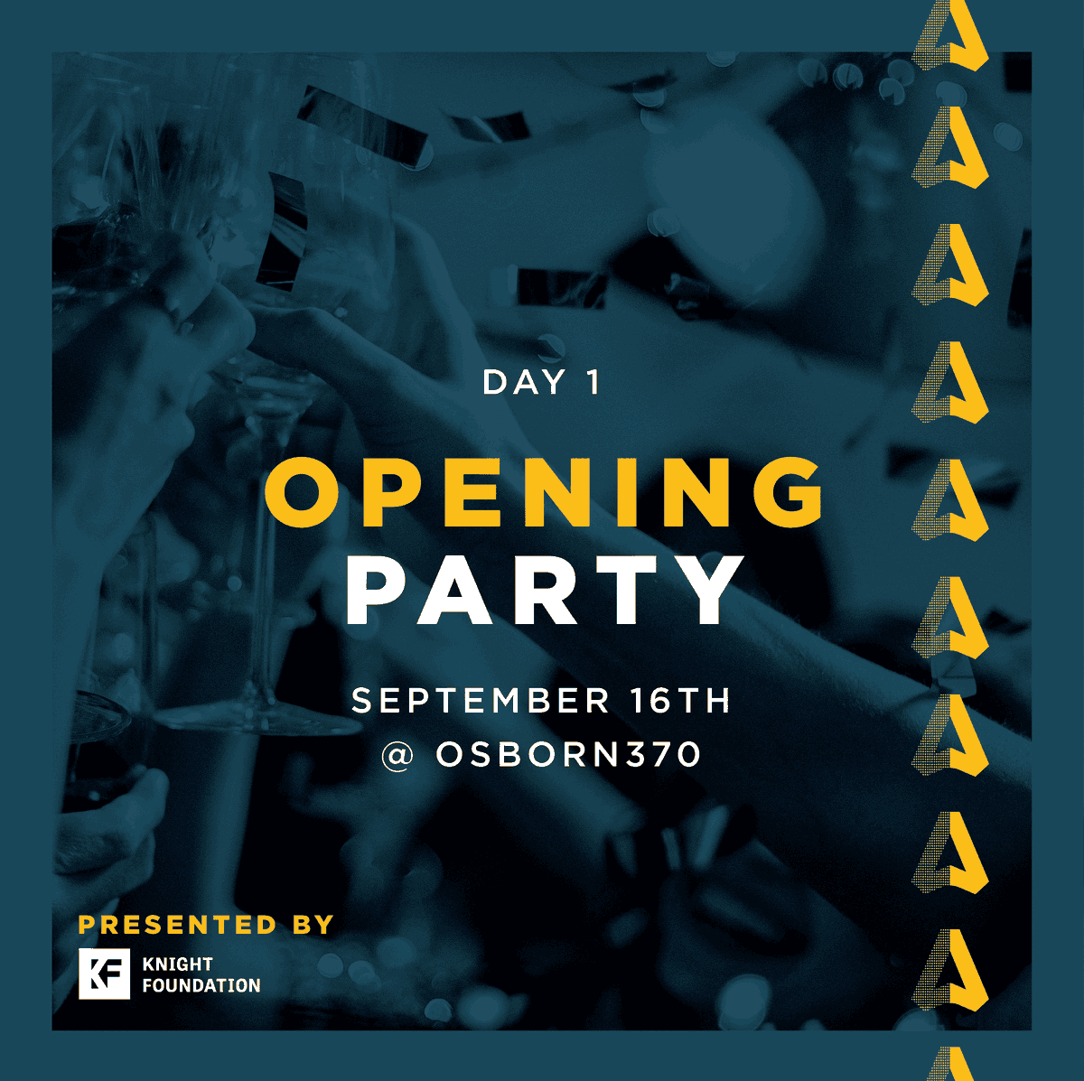 Today is the day — Welcome to Twin Cities Startup Week 2022! 🎉

A week of MN entrepreneurship kicks off tonight at the #TCSW2022 Opening Party (presented by <a href="/knightfdn/">Knight Foundation</a>) at <a href="/Osborn370/">Osborn370</a> from 6-10 pm (featuring live entertainment by <a href="/AvantGardeIs/">The Avant Garde</a>).

hubs.la/Q01mvdWp0