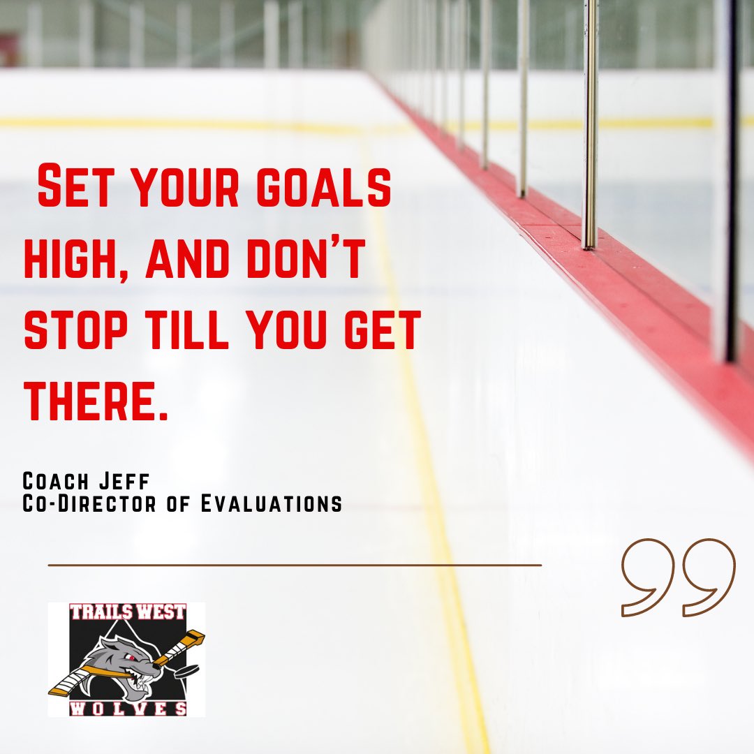 TrailsWestHocky's tweet photo. ! EVALUATION INSPIRATIONS !
Day 3 - brought to you by one of our Co-Director of Evaluations, Coach Jeff
Go Wolves Go
#trailswesthockey
#wolveshockey
#trailswestwolves https://t.co/ZmUFyiNEyI