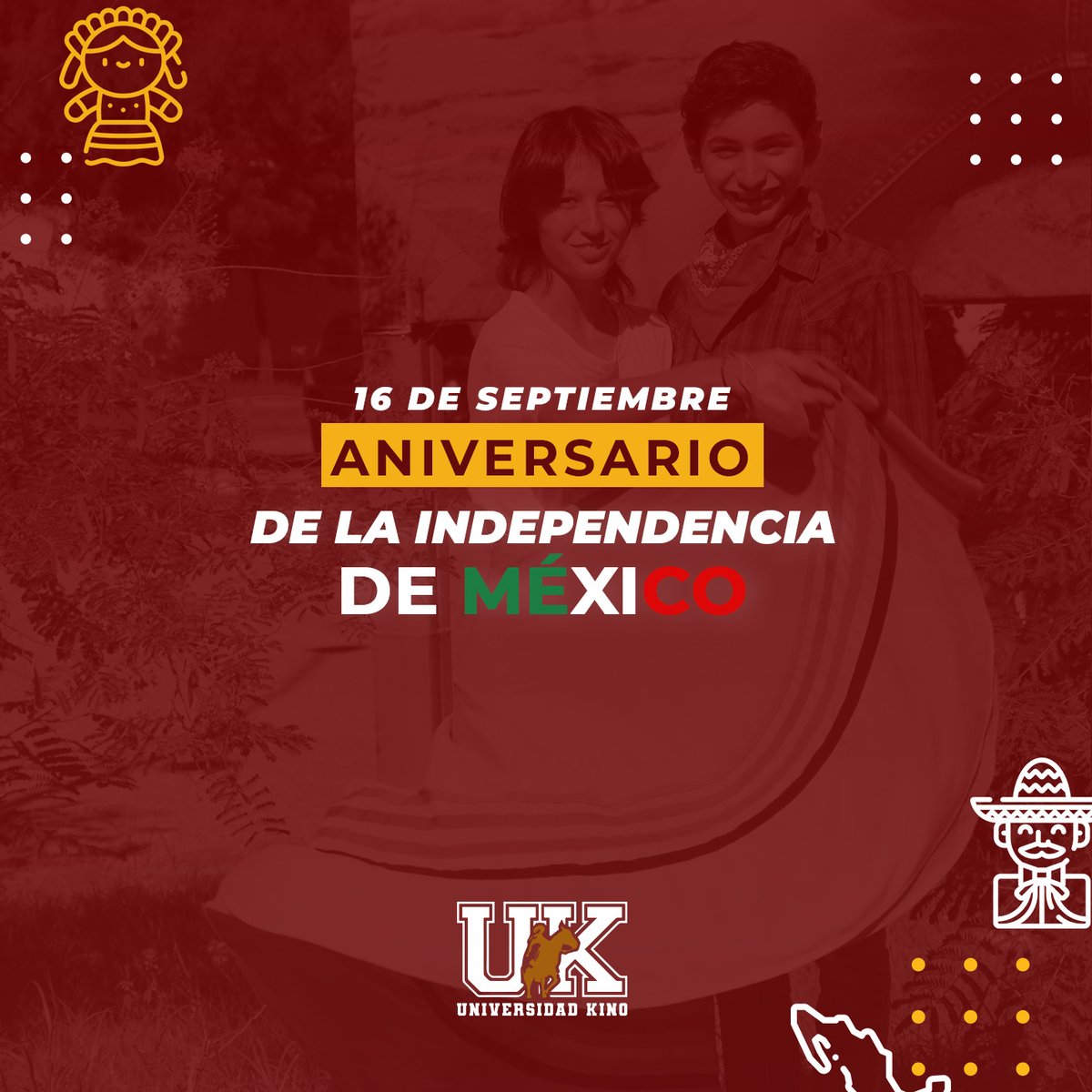 Hoy honramos a los luchadores y defensores de la libertad que allanaron el camino para la independencia de nuestro país. 
Es un momento de verdadero orgullo izar nuestra bandera y pedir “¡Viva México!”🇲🇽
.
#IndependenciadeMéxico #SoloLosMejores #UniversidadKino #México #Unikino