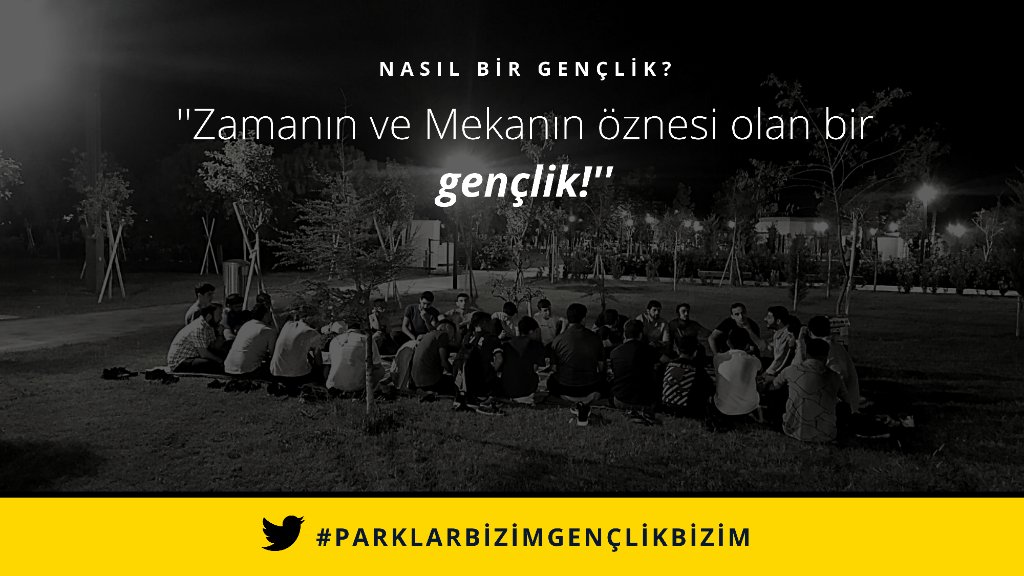 Emir Sultan'ın, Üftade Hazretlerinin İzinde, Haktan Ayrılmayan Bir Gençlik; Orhan Gazi'den Emanet Ulu Şehre Sevdalı, Hizmet Aşkıyla Yanan Bir Gençlik!

Zamanın ve Mekanın Öznesi Olan Bir Gençlik! 

#HürGençlikBursa
#ParklarBizimGençlikBizim