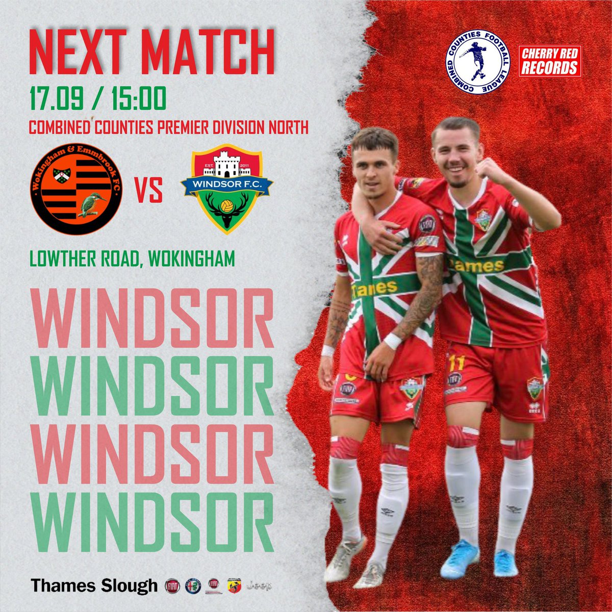 Match day tomorrow! Who’s making the trip to Wokingham? 

🟥🟩