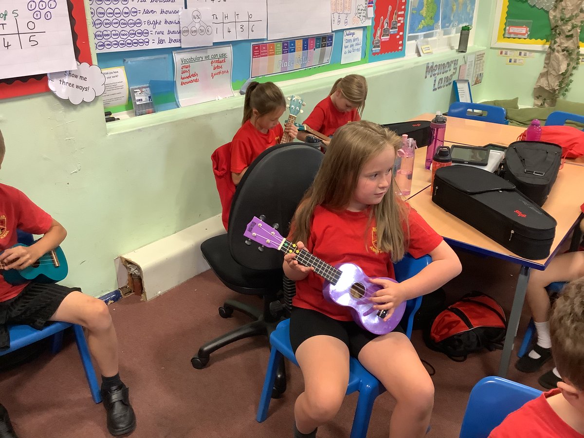TigerClass1's tweet photo. What a great Ukulele lesson, thank you @LancMusicHub ๐ #MusicWJS https://t.co/sOdsBcy4Zt