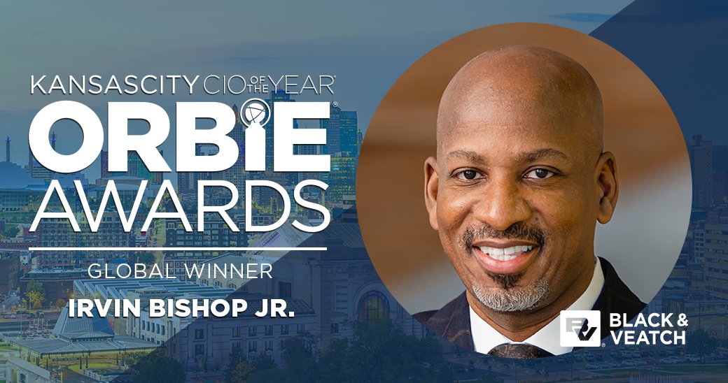 KCTechCouncil's tweet photo. Congratulations to @Black_Veatch's Irvin Bishop on being named the 2022 #KansasCityCIO Global #ORBIE winner!

Major kudos to each and every one of the innovative technology leaders honored at this morning's event. 👏 https://t.co/eVI9diqN3L