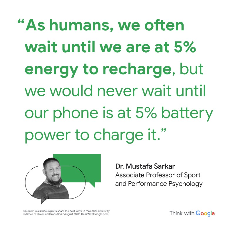 ThinkwithGoogle's tweet photo. Does that endless to-do list fizzle your creative spark? You’re not alone. Resilience is the key to balancing creativity and productivity. Explore what experts are saying about resilience and how it can help teams respond and recover in today’s fast-paced work environment. 🔎