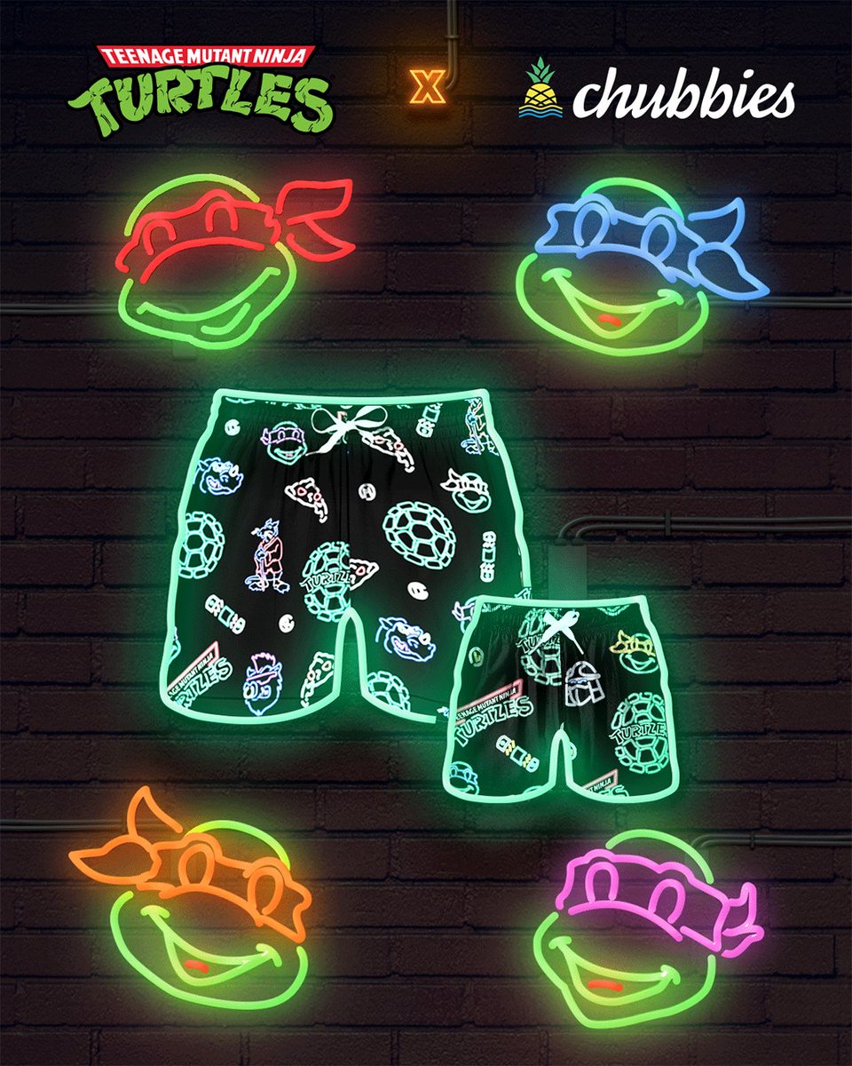 TMNT's tweet photo. Shell-shocked! TMNT x @Chubbies is next level! 

Shop the official collection: https://t.co/uVqvZymW8a https://t.co/PqMT9vxpHv