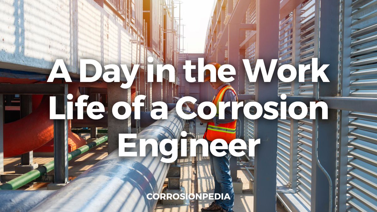 corrosionpedia's tweet photo. Ever wonder what a typical day looks like for a #corrosion engineer? Tap to follow Peter on a typical workday as he performs his duties as a #corrosionengineer for an oil &amp; gas company: https://t.co/goAh5pWpG4

 #corrosionmanagement #corrosionprofessional #corrosionindustry https://t.co/c9ZQueeXbe