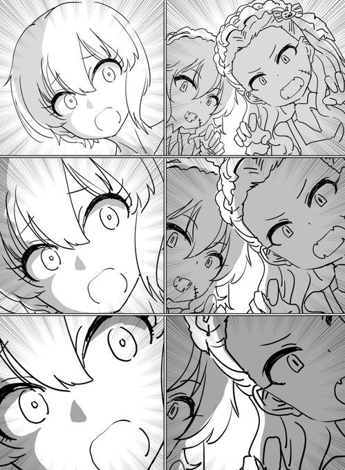 ファンボックスに『デレステ楽曲<THE VILLAIN'S NIGHT>の2DリッチMVのフレデリカが実は強キャラで4人に逆転勝利するif展開』リクエストが来たので描きました 