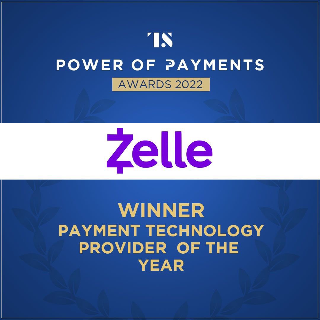 tearsheetco's tweet photo. And the winner of this year's Power of Payments #TPOP2022 awards for the category "Payment Technology Provider of the Year" is...

@Zelle. Kudos.

We're live with our upcoming awards. 
Challengers Awards 2022: https://t.co/8xl3If5xau
Embedded Awards 2022: https://t.co/2i2fq6m5Z6 https://t.co/NeTlUmH7AI