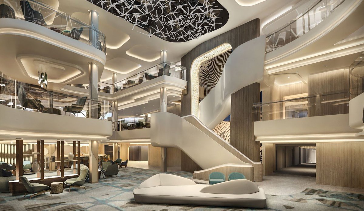 BryteBox's tweet image. When a vision comes to fruition, it is a sight to behold! Across six years, #BryteBox client Studio DADO designed more than 17 restaurants and public spaces and the suites onboard the brand new ship, Prima, by NCL We are celebrating their inaugural sail from Iceland!