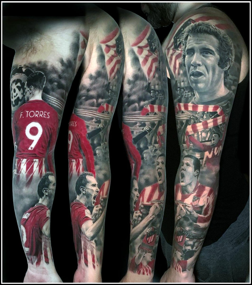 Spirit69_'s tweet photo. FOOTBALL & TATTOOS. #ink #tattoos #arte #tattooart #tinta #gradas #AtleticoMadrid #frenteatletico #FA82 https://t.co/Dyq0yyuono