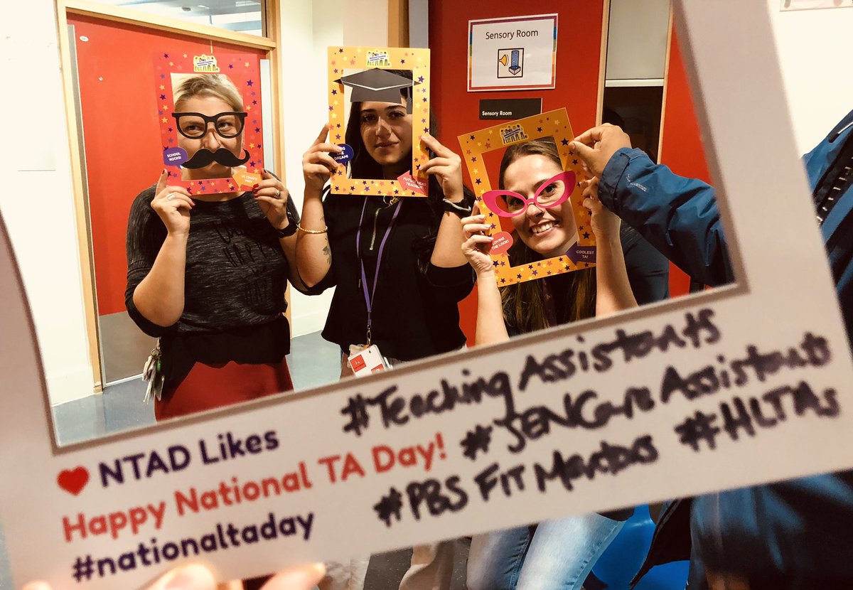 SwissCottageSch's tweet photo. Our week ended with us celebrating &amp; shining a light on our #incredible staff teams on #NationalTADay Fantastic selfies taken by the Pupil Photographers of our inspiring #TAs #HLTAs #SENCareAssistants #PBSMentors #FITMentors #ThankYou #Priceless https://t.co/YBTLhvckbF
